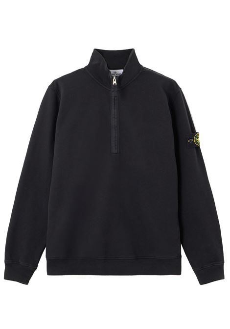 polo half zip uomo nera STONE ISLAND | K2S15 6100068 S0A20V0029